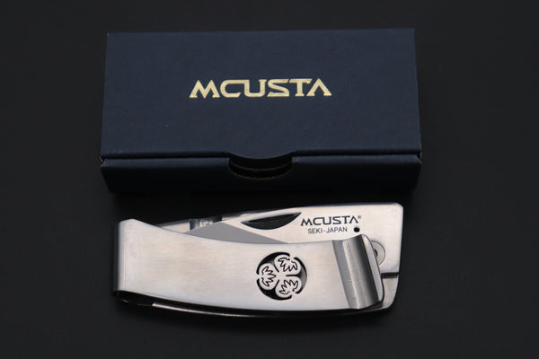 Mcusta Kamon Family Crest Money Clip Folder Series MC-81 AOI - japaneseknifedirect.mom