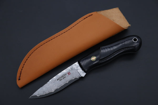 Mcusta "Mike Irie Collaboration Series" MC-231DB "SPORT 100" Black Linen Micarta Handle - japaneseknifedirect.mom
