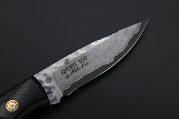 Mcusta "Mike Irie Collaboration Series" MC-231DB "SPORT 100" Black Linen Micarta Handle - japaneseknifedirect.mom