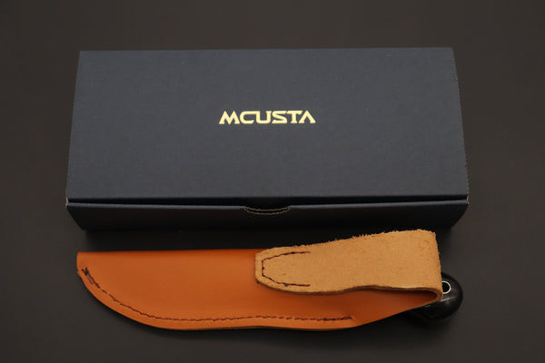 Mcusta "Mike Irie Collaboration Series" MC-231DB "SPORT 100" Black Linen Micarta Handle - japaneseknifedirect.mom