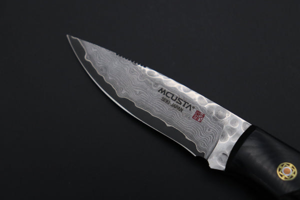 Mcusta "Mike Irie Collaboration Series" MC-231DB "SPORT 100" Black Linen Micarta Handle - japaneseknifedirect.mom