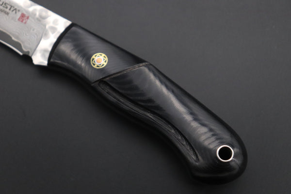 Mcusta "Mike Irie Collaboration Series" MC-231DB "SPORT 100" Black Linen Micarta Handle - japaneseknifedirect.mom