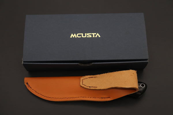 Mcusta "Mike Irie Collaboration Series" MC-232DB "SPORT 200" Black Linen Micarta Handle - japaneseknifedirect.mom