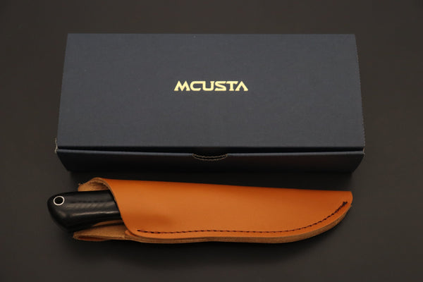 Mcusta "Mike Irie Collaboration Series" MC-232DB "SPORT 200" Black Linen Micarta Handle - japaneseknifedirect.mom