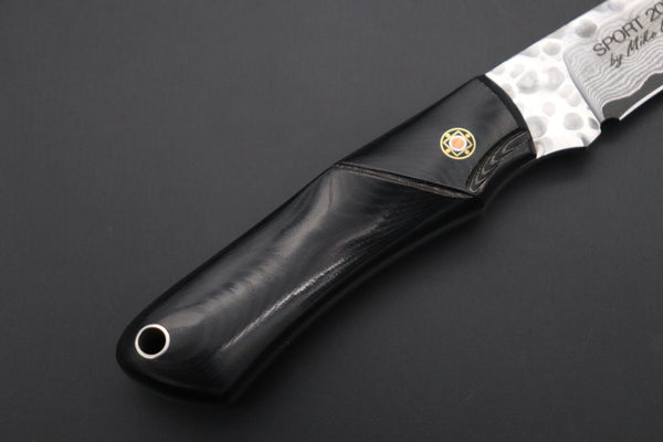 Mcusta "Mike Irie Collaboration Series" MC-232DB "SPORT 200" Black Linen Micarta Handle - japaneseknifedirect.mom