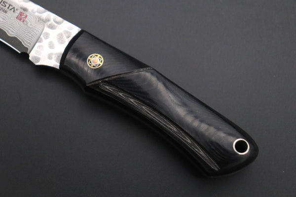 Mcusta "Mike Irie Collaboration Series" MC-232DB "SPORT 200" Black Linen Micarta Handle - japaneseknifedirect.mom