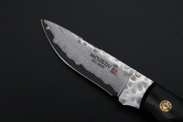 Mcusta "Mike Irie Collaboration Series" MC-232DB "SPORT 200" Black Linen Micarta Handle - japaneseknifedirect.mom