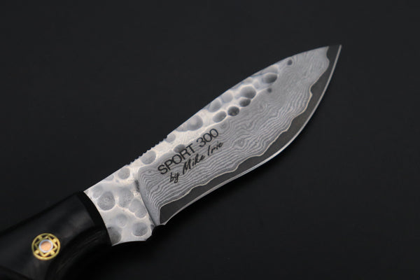 Mcusta "Mike Irie Collaboration Series" MC-233DB "SPORT 300" Black Linen Micarta Handle - japaneseknifedirect.mom