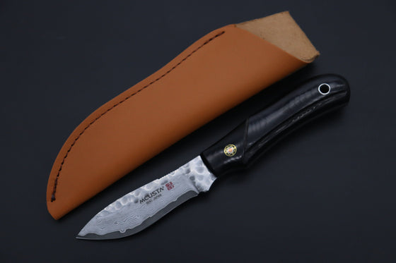Mcusta "Mike Irie Collaboration Series" MC-233DB "SPORT 300" Black Linen Micarta Handle - japaneseknifedirect.mom