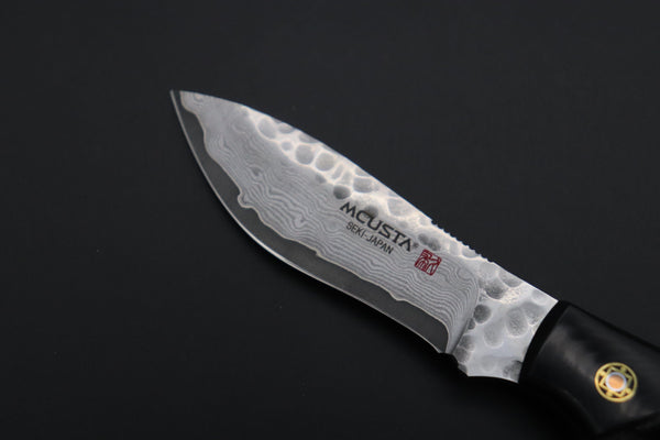 Mcusta "Mike Irie Collaboration Series" MC-233DB "SPORT 300" Black Linen Micarta Handle - japaneseknifedirect.mom