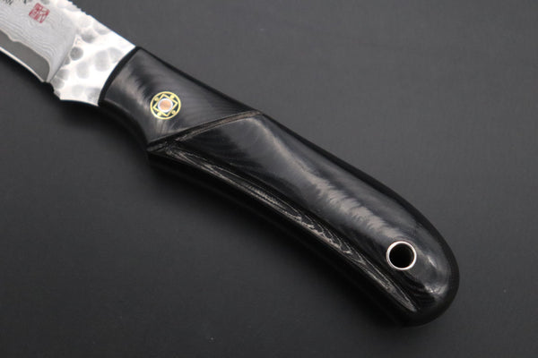 Mcusta "Mike Irie Collaboration Series" MC-233DB "SPORT 300" Black Linen Micarta Handle - japaneseknifedirect.mom