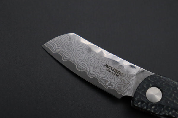 Mcusta New MC-21D Petit Series Mini Folders, VG-10 Damascus Blade, Jute Micarta Handles - japaneseknifedirect.mom