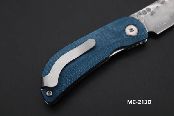 Mcusta New MC-21D Petit Series Mini Folders, VG-10 Damascus Blade, Jute Micarta Handles - japaneseknifedirect.mom