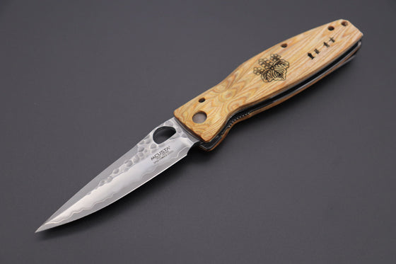 Mcusta SENGOKU Series MC-182G "TOYOTOMI HIDEYOSHI" SPG-2 SAN MAI Blade with Yellow-Pakkawood handle, Now with Pocket clip! - japaneseknifedirect.mom