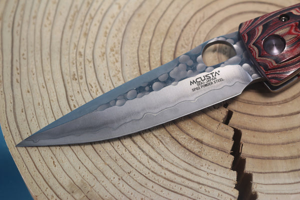 Mcusta SENGOKU Series MC-187G "TAKEDA SHINGEN" SPG-2 SAN MAI Blade with Red/Black Pakkawood Handle - japaneseknifedirect.mom