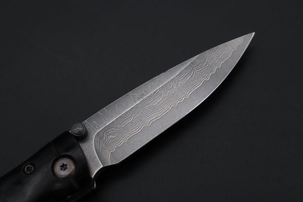 Mcusta Shinra Natural Series MC-76DP TAKE VG-10 Damascus (Black Pakka Wood Handle) - japaneseknifedirect.mom