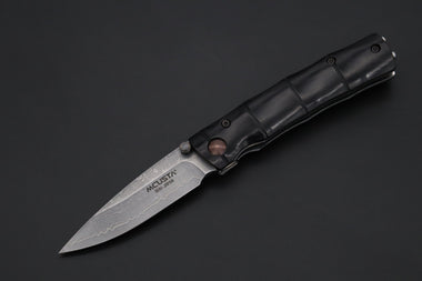 Mcusta Shinra Natural Series MC-76DP TAKE VG-10 Damascus (Black Pakka Wood Handle) - japaneseknifedirect.mom