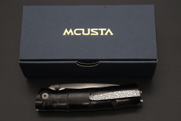 Mcusta Shinra Natural Series MC-76DP TAKE VG-10 Damascus (Black Pakka Wood Handle) - japaneseknifedirect.mom