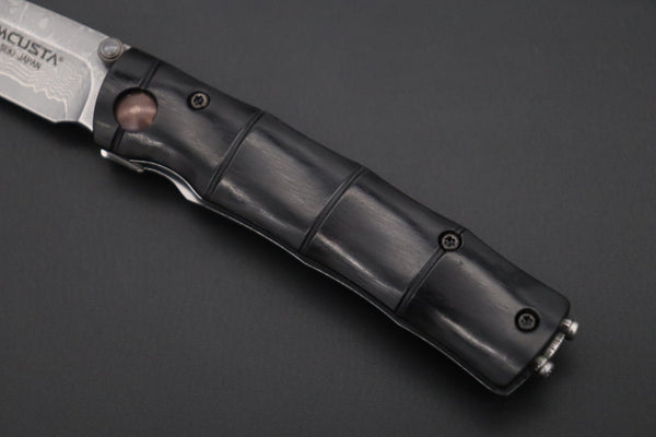 Mcusta Shinra Natural Series MC-76DP TAKE VG-10 Damascus (Black Pakka Wood Handle) - japaneseknifedirect.mom