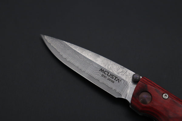 Mcusta Shinra Natural Series MC-78D TSUCHI VG-10 Damascus (Red-Pakka Wood Handle) - japaneseknifedirect.mom