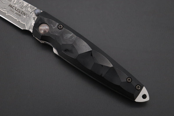 Mcusta Shinra Natural Series MC-79DP TSUCHI VG-10 Damascus (Black Pakka Wood Handle) - japaneseknifedirect.mom