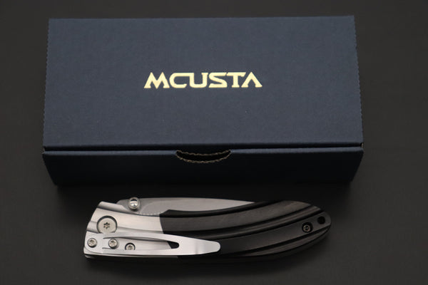 Mcusta SHINRA 森羅 Premium Series MC-142G RIPPLE SPG-2 San Mai (Black Pakka Wood Handle) - japaneseknifedirect.mom