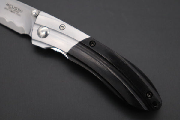 Mcusta SHINRA 森羅 Premium Series MC-142G RIPPLE SPG-2 San Mai (Black Pakka Wood Handle) - japaneseknifedirect.mom