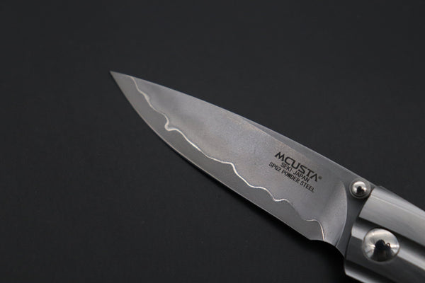 Mcusta SHINRA 森羅 Premium Series MC-142G RIPPLE SPG-2 San Mai (Black Pakka Wood Handle) - japaneseknifedirect.mom
