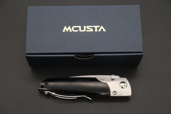 Mcusta SHINRA 森羅 Premium Series MC-144G TEANA SPG-2 San Mai (Black Pakkawood handle) - japaneseknifedirect.mom