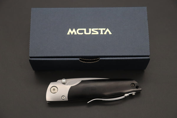 Mcusta SHINRA 森羅 Premium Series MC-144G TEANA SPG-2 San Mai (Black Pakkawood handle) - japaneseknifedirect.mom