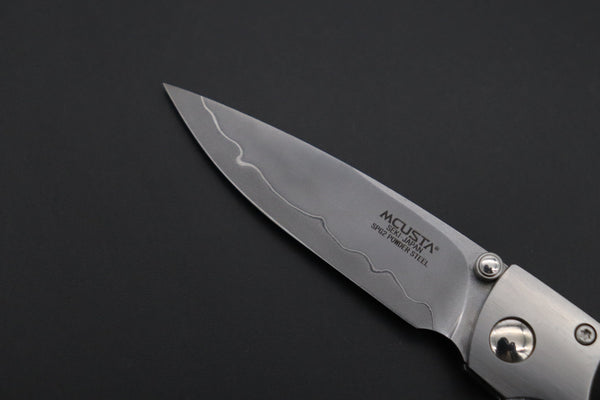 Mcusta SHINRA 森羅 Premium Series MC-144G TEANA SPG-2 San Mai (Black Pakkawood handle) - japaneseknifedirect.mom