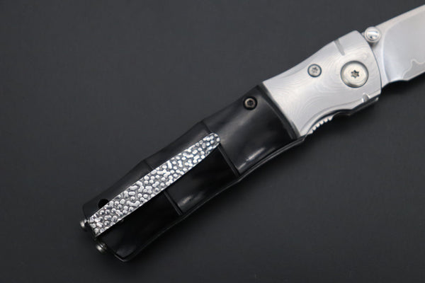 Mcusta SHINRA 森羅 Premium Series MC-146G BAMBOO SPG-2 San Mai (Black Pakkawood handle) - japaneseknifedirect.mom