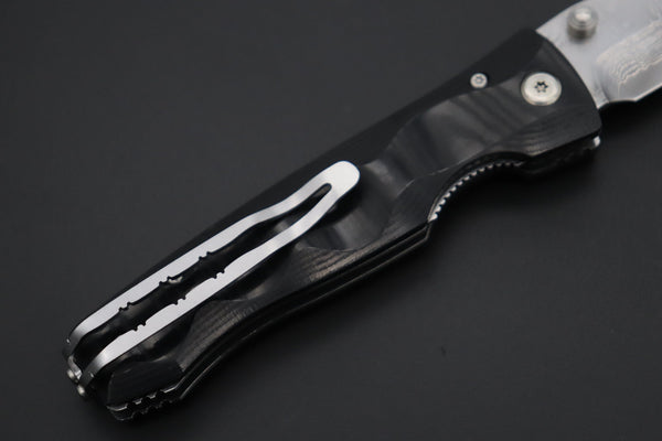 Mcusta Tactility Elite Folder Series MC-121D VG-10 Damascus Blade with Black Linen Micarta Handle - japaneseknifedirect.mom