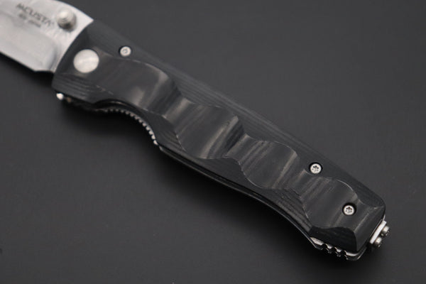 Mcusta Tactility Elite Folder Series MC-121D VG-10 Damascus Blade with Black Linen Micarta Handle - japaneseknifedirect.mom