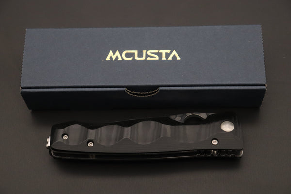 Mcusta Tactility Elite Folder Series MC-121G SPG-2 San Mai blade with Linen Micarta Handle - japaneseknifedirect.mom