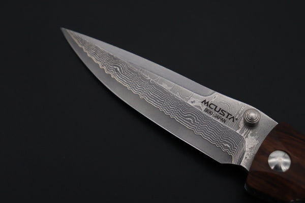 Mcusta Tactility Elite Folder Series MC-125D VG-10 Damascus Blade with Desert Ironwood Handle - japaneseknifedirect.mom
