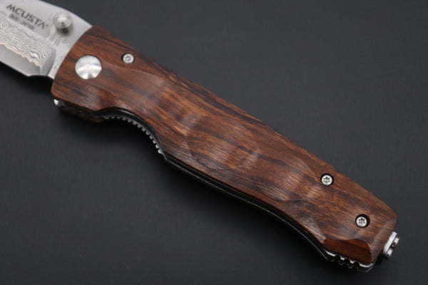 Mcusta Tactility Elite Folder Series MC-125D VG-10 Damascus Blade with Desert Ironwood Handle - japaneseknifedirect.mom