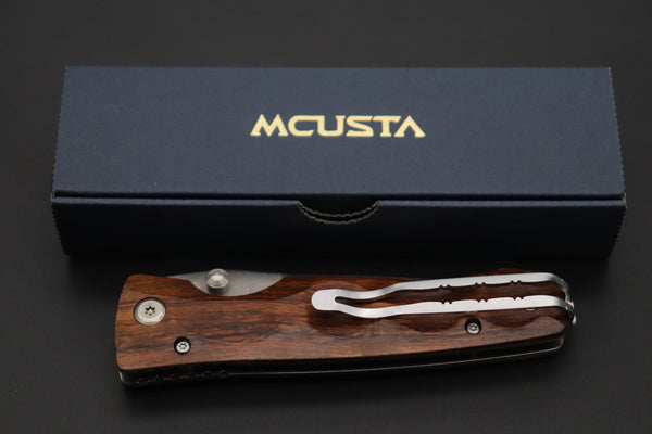 Mcusta Tactility Elite Folder Series MC-125D VG-10 Damascus Blade with Desert Ironwood Handle - japaneseknifedirect.mom