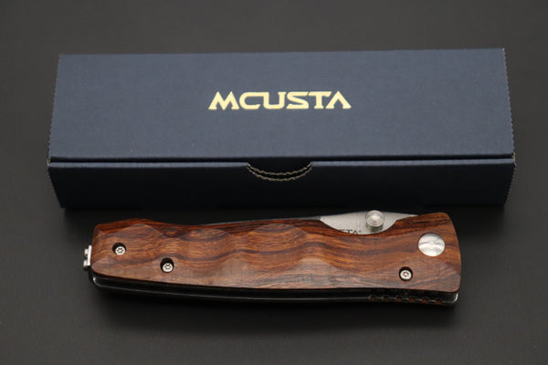 Mcusta Tactility Elite Folder Series MC-125D VG-10 Damascus Blade with Desert Ironwood Handle - japaneseknifedirect.mom