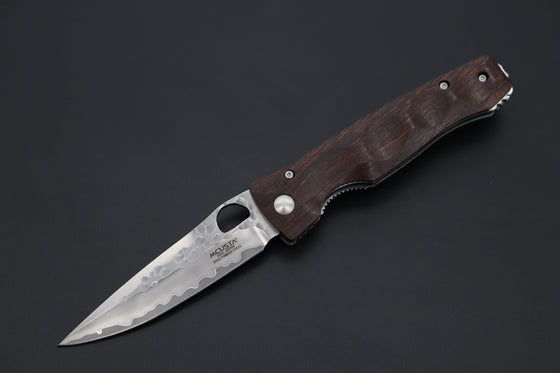 Mcusta Tactility Elite Folder Series MC-125G SPG-2 San Mai blade with Desert Ironwood Handle - japaneseknifedirect.mom