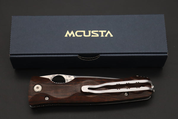 Mcusta Tactility Elite Folder Series MC-125G SPG-2 San Mai blade with Desert Ironwood Handle - japaneseknifedirect.mom