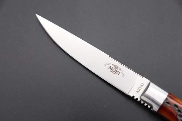 MOKI "2023 Limited Edition" HM-535RCZ "Trout & Bird Knife (Richmond Jigged Bone Handle)"