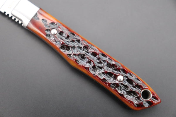 MOKI "2023 Limited Edition" HM-535RCZ "Trout & Bird Knife (Richmond Jigged Bone Handle)"