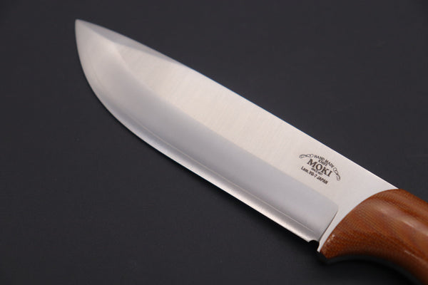 MOKI MK-2021NBCM/CO "BERG"  (VG-7 SAN-MAI, CONVEX GRIND, Natural Brown Canvas Micarta Handle)