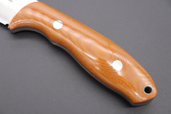MOKI MK-2021NBCM/CO "BERG"  (VG-7 SAN-MAI, CONVEX GRIND, Natural Brown Canvas Micarta Handle)