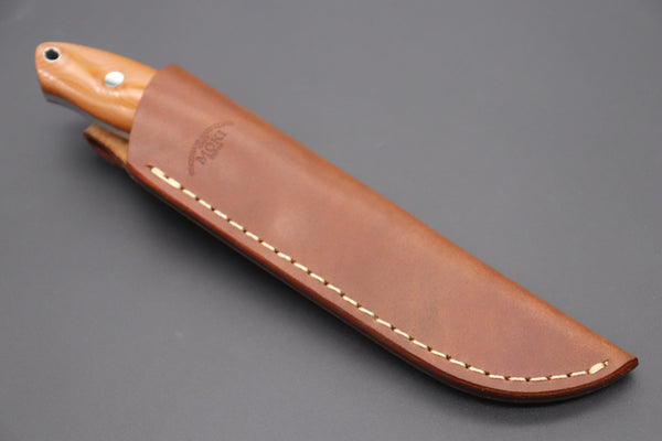MOKI MK-2021NBCM/CO "BERG"  (VG-7 SAN-MAI, CONVEX GRIND, Natural Brown Canvas Micarta Handle)