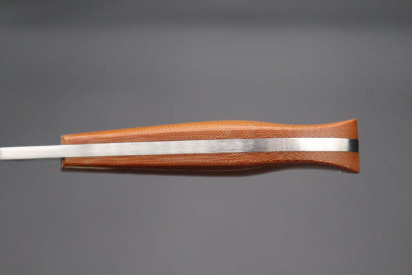 MOKI MK-2021NBCM/CO "BERG"  (VG-7 SAN-MAI, CONVEX GRIND, Natural Brown Canvas Micarta Handle)