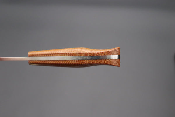 MOKI MK-2022NBCM/CO "BERG PRO-TRAIL"  (VG-7 SAN-MAI, CONVEX GRIND, Natural Brown Canvas Micarta Handle)