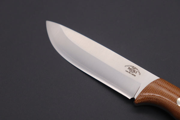 MOKI MK-2022NBCM/CO "BERG PRO-TRAIL"  (VG-7 SAN-MAI, CONVEX GRIND, Natural Brown Canvas Micarta Handle)