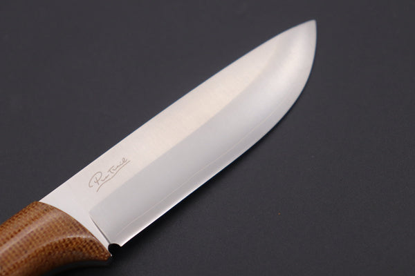 MOKI MK-2022NBCM/CO "BERG PRO-TRAIL"  (VG-7 SAN-MAI, CONVEX GRIND, Natural Brown Canvas Micarta Handle)
